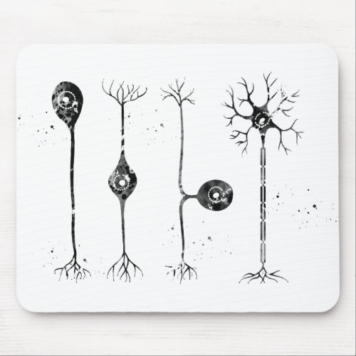 Four types of neurons mouse pad