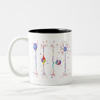 Four types of neurons Two-Tone coffee mug