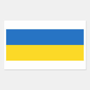 FOUR Ukraine National Flag Rectangular Sticker