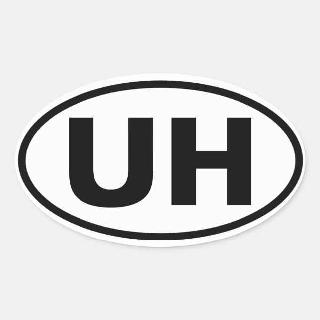 FOUR University Hills "UH" Oval Sticker (Front)