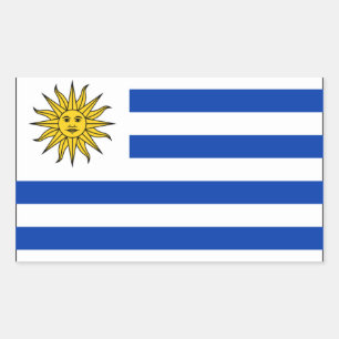 FOUR Uruguay National Flag Rectangular Sticker