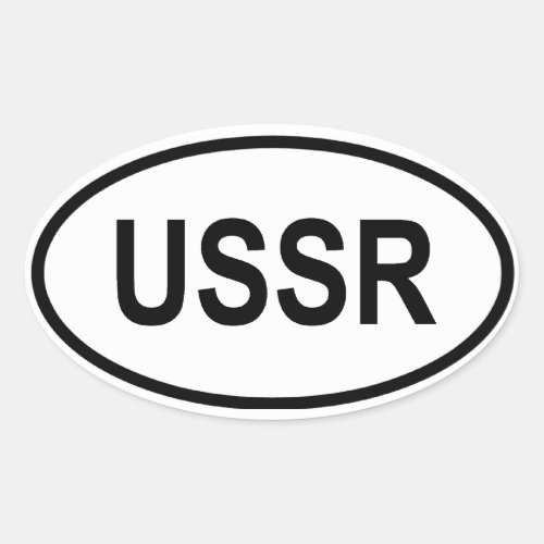 FOUR USSR OVAL STICKER