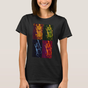 Four variant images of a Preying Mantis Hunting T-Shirt