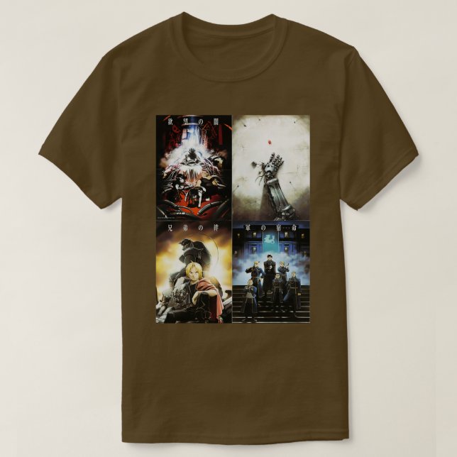 Four Version Of Fullmetals Brotherhoods Poster T-Shirt (Design Front)