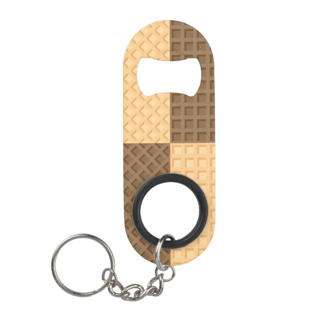 Four Wafers Keychain Bottle Opener (Front)