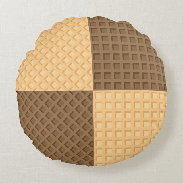 Four Wafers Round Pillow (Front)