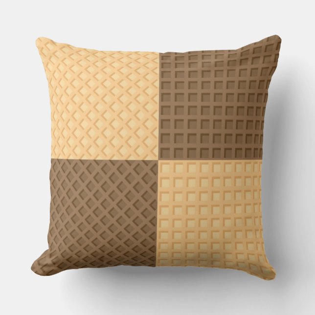 Four Wafers Throw Pillow (Front)