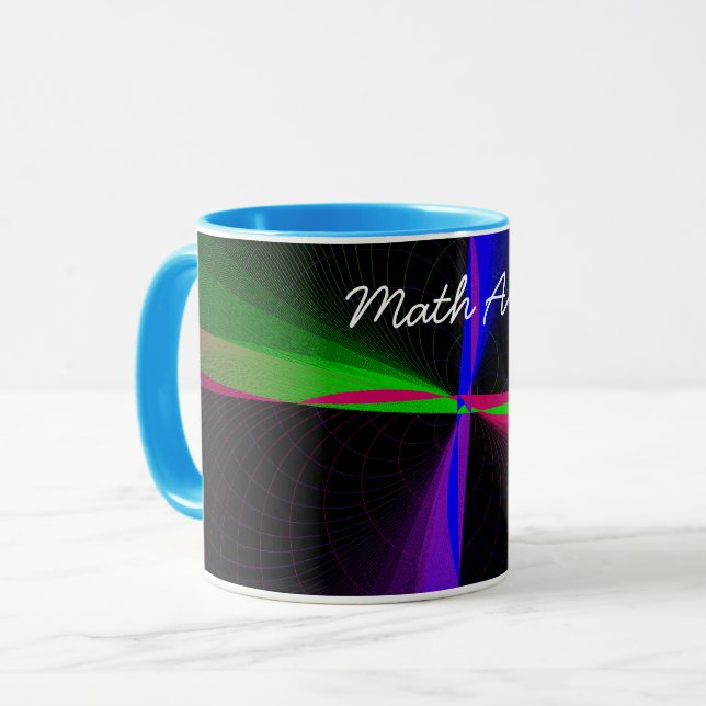 Four-Way Geometric Wave Coffee Mug (Front Left)