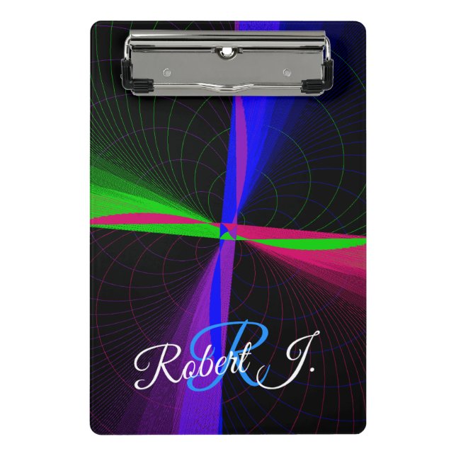 Four-Way Geometric Wave Mini Clipboard (Front)