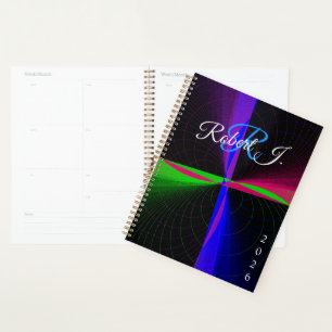 Four-Way Geometric Wave Spiral Planner
