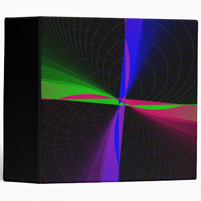 Four-Way Wave Geometric Binder (Front/Spine)