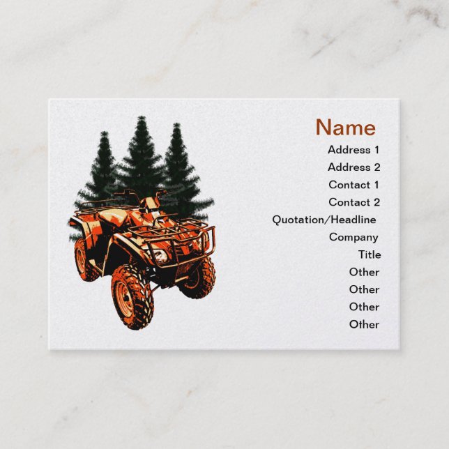 Four Wheeler Business Card (Front)