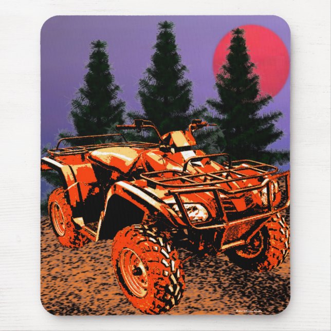 Four Wheeler Mouspad Mouse Pad (Front)