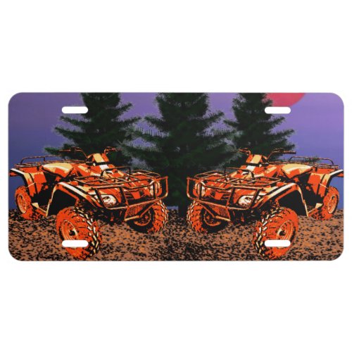 Four Wheelers License Plate