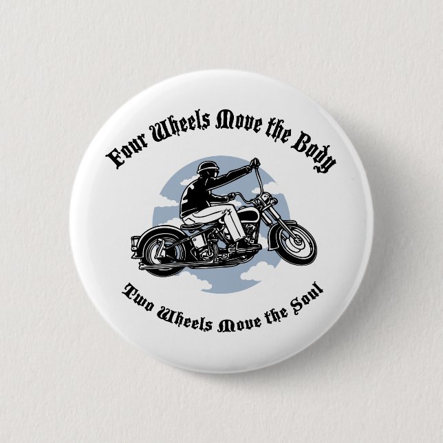 Four Wheels III Pinback Button (Front)