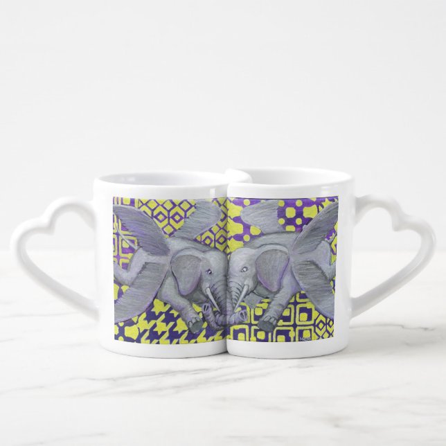 Four Wings-Elephants- Coffee Mug Set (Front Nesting)