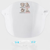 Four Wise Monkeys Humour Face Shield (Front w/Glasses)