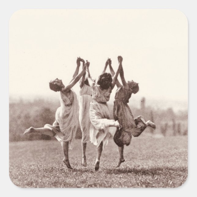 Four Witches Dancing By Monte Verita Square Sticker (Front)