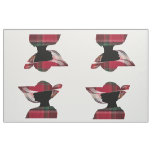 Four Women Silhouette Hat Madras Plaid Pattern Fabric