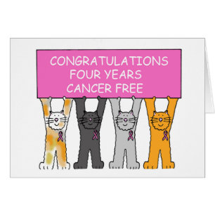 Four Years Cancer Free Anniversary Cards
