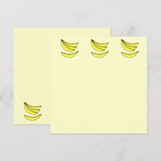 Four Yellow Bananas. (Front/Back)