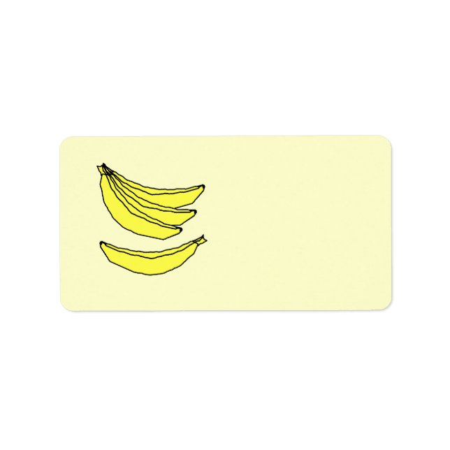 Four Yellow Bananas. Label (Front)