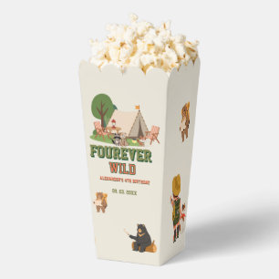 Fourever wild Camper safari Woodland 4th birthday Favor Boxes