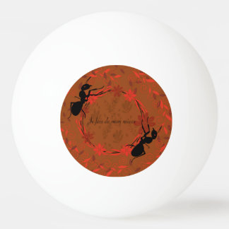 fourmi, affirmation positive ,phrase inspirante ping pong ball