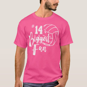Fourn 14 Biggest Fan Volleyball Mom Volleyball Dad T-Shirt