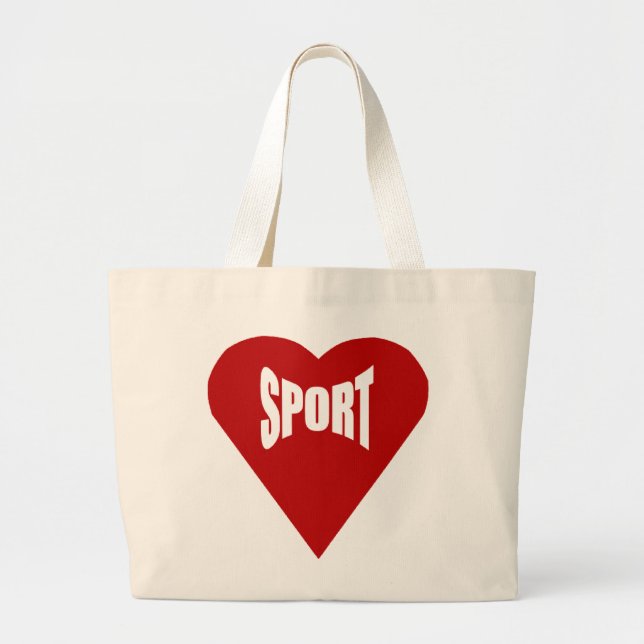 Fourre tout Jumbo  naturel  AMOUR  SPORT  Large Tote Bag (Front)
