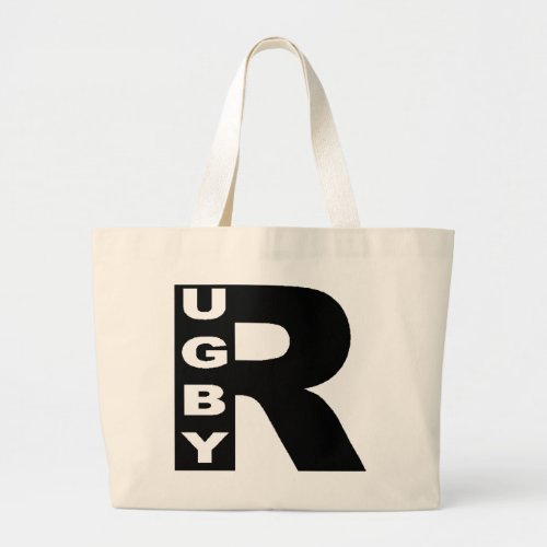 Fourre tout Jumbo  naturel  DESIGN  RUGBY Large Tote Bag