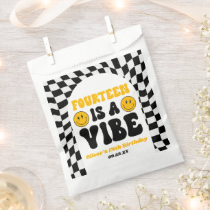 Fourteen Is A Vibe Retro 14th Birthday Party Favor Bag