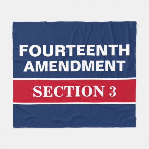 Fourteenth Amendment Section 3 Constitution Fleece Blanket