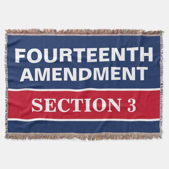 Fourteenth Amendment Section 3 Constitution Throw Blanket (Front)