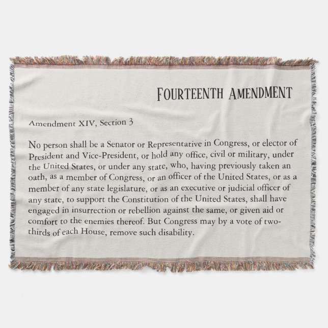 Fourteenth Amendment Section 3 Throw Blanket (Front)