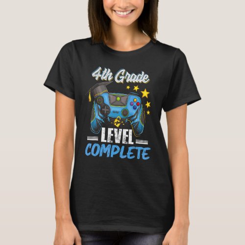 Fourth 4th Grade Level Complete Graduation Gaming  T_Shirt