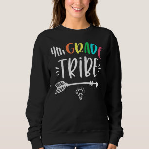Fourth 4th Grade Tribe Back To School Teacher Stud Sweatshirt