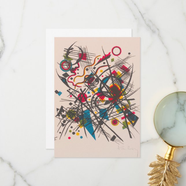 Fourth Bauhaus Wallet by Wassily Kandinsky Thank You Card (Front/Back In Situ)