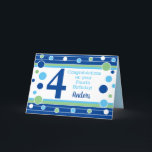 Fourth Birthday Personalized Card! Card<br><div class="desc">Personalized congrats on 4th birthday!</div>