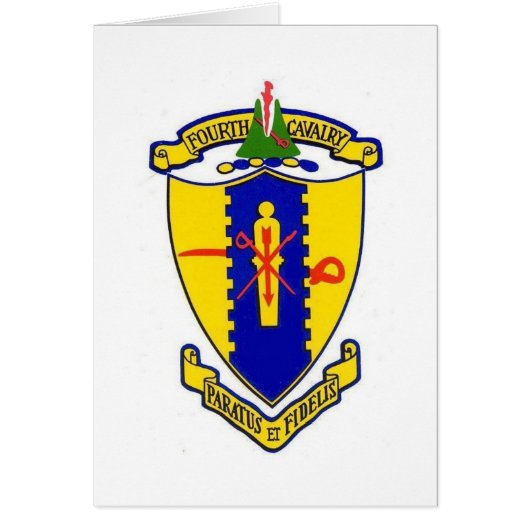 Fourth Cavalry crest Cards (Front)