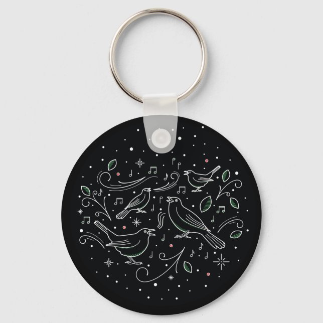 Fourth Day of Christmas Keychain (Front)