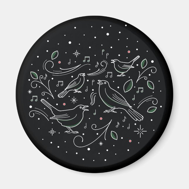 Fourth Day of Christmas Magnet (Front)