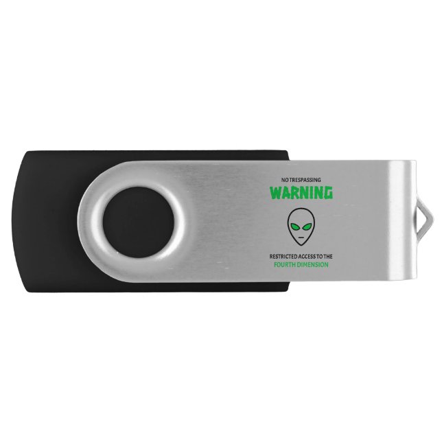 Fourth Dimension Alien Warning Flash Drive (Front)
