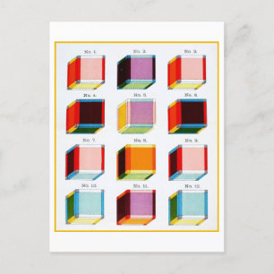 Fourth Dimension Tesseracts Vintage Postcard