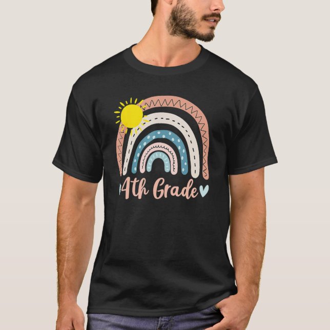 Fourth Grade 4th Grade Back To School Student Boho T-Shirt (Front)