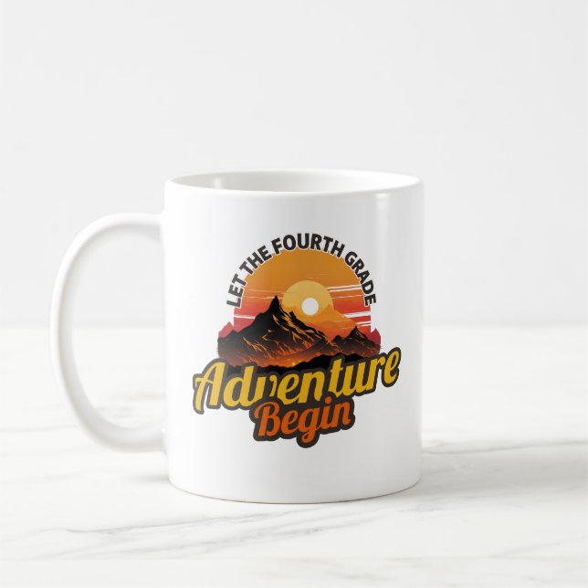 Fourth Grade Adventure | 4th Grade Teacher Coffee Mug (Left)