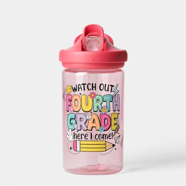 Fourth Grade Burst Water Bottle (Front)