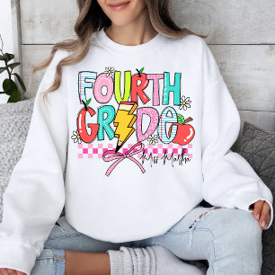 Fourth Grade Cute School Teacher Back to School Sweatshirt