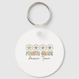 Fourth Grade Dream Team Back To School 4th Grade T Keychain
