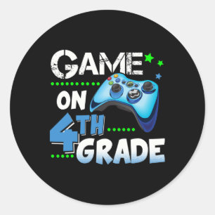 Fourth Grade Fun Game On 4th Grade Gift Classic Round Sticker